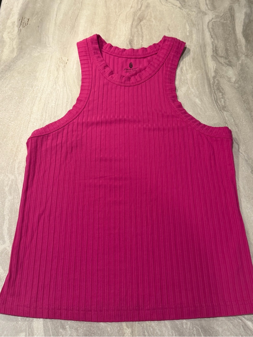 Free People Ribbed Tank Top - Fuchsia